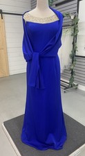 Cameron Blake By Mon Cheri Mother Of The Bride Or Groom Gown With Wrap Navy Sz14