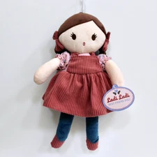 Ladi Ladi Deena Plush Best Friend Rag Doll Lovey 10" Pink Dress