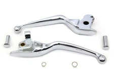 Chrome Wide Hand Lever Set fits Harley Davidson