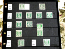 G.B. 13 x GUERNSEY 1/2d GREEN WAR OCCUPATION ISSUES SGG1-1f 1941-44 MNH, MH,FU