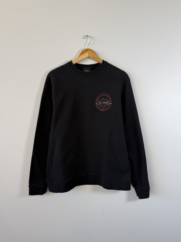 Harley-Davidson, Vintage Black Harley-Davidson Medina Ohio Graphic Crewneck Sweatshirt (1279)