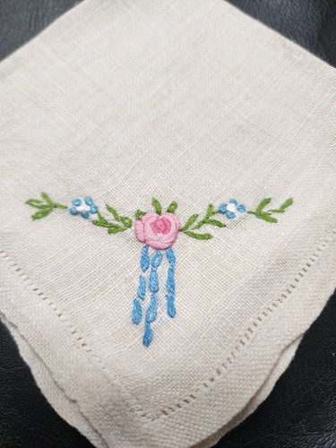 Servilletas Vintage Floral Lino Punto de Cruz Bordado Mesa Servilletas Diseño Flor - Imagen 4 de 15