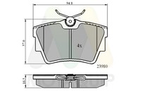 Bremsbelagsatz Scheibenbremse Motaquip LVXL1123 FüR Opel Vivaro X83 Bus X82 Cdti
