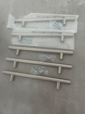 chrome kitchen unit door handles    7 inches long    5 inches (13cm)  Inside 