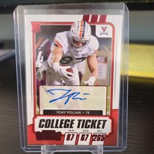 2021 Panini Contenders Draft Picks Tony Poljan College Ticket Rookie Auto #316