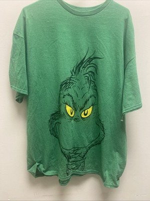 Men s 2XL T Shirt Green Mr. Grinch Dr. Seuss