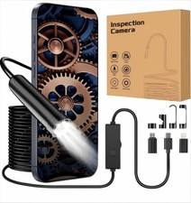 Endoscope Inspection Camera with Lights 1920P HD Flexible Borescope Lens 16.5ft