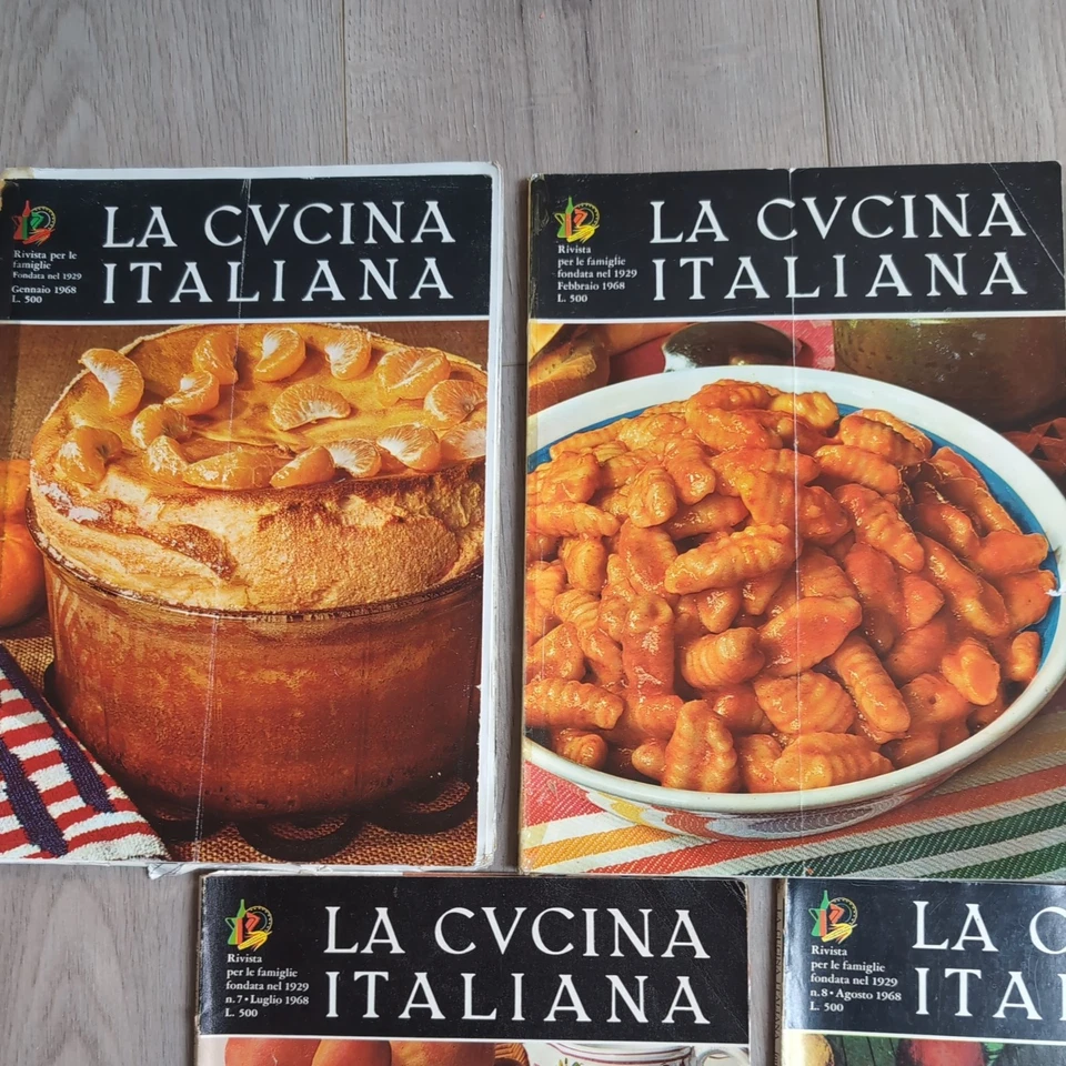 VINTAGE La Cucina Italiana Magazine LOT (x5 Issues) 1968 – Mid-Century Recipes - Image 2 of 4