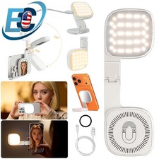 Magnetic Selfie Light with Mirror 360 Rotatable Foldable for Zoom Makeup Video
