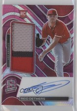 2022 Panini Chronicles Spectra Neon Pink Prizm 29/49 Reid Detmers #113 Auto 0s3