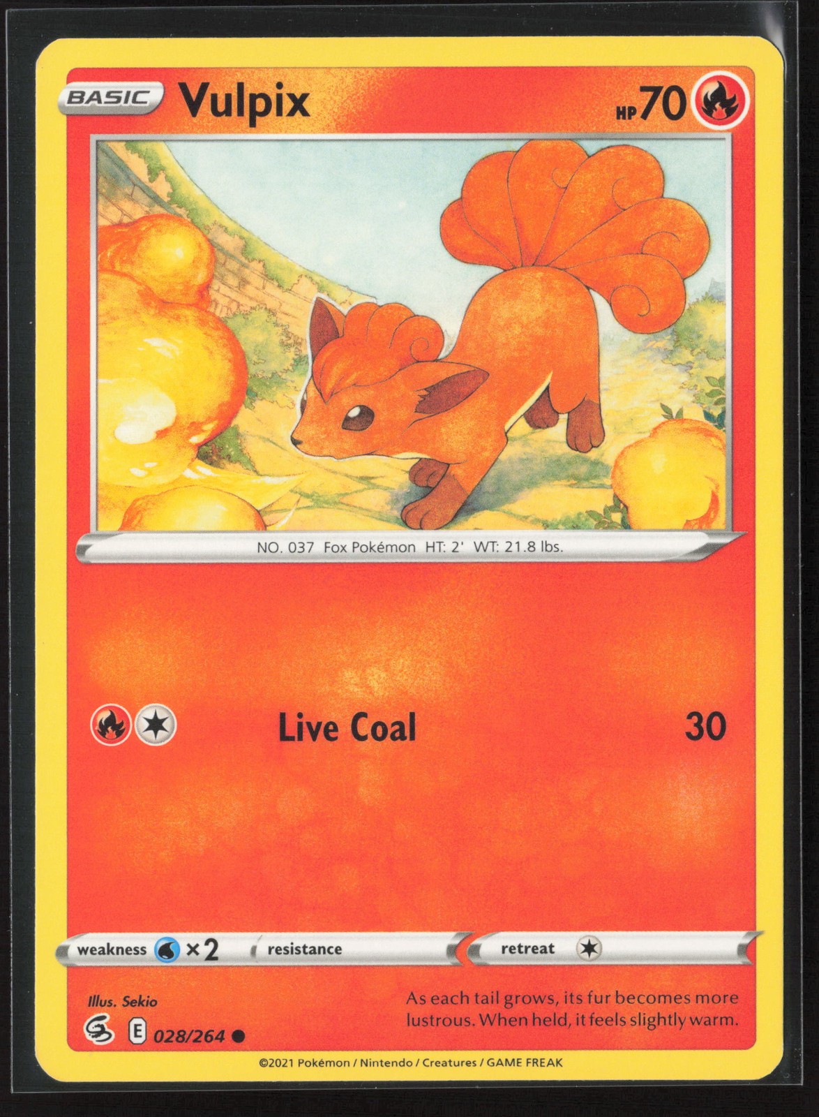 Vulpix (28) Common SWSH08: Fusion Strike 028/264 NM Pokemon Card