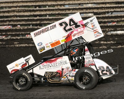 2025 - Rico Abreu #24 ROTHWELL HYDE HIGH LIMIT SPRINT CAR 8x10 GLOSSY PHOTO #006