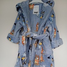 Age 2/3 Next Bluey Blue Dressing Gown with hood (current)