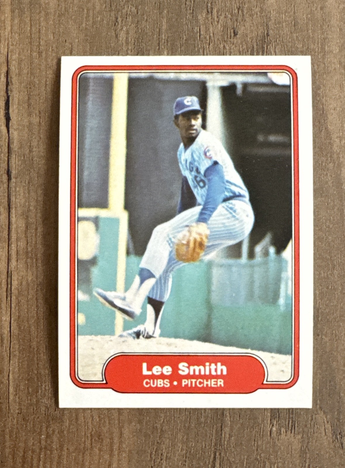 1982 Fleer - Lee Smith #603 Cubs Logo Correct on Back (RC) ~ Clean Card