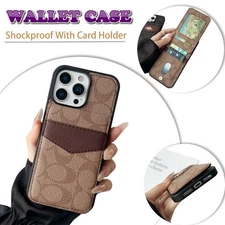 Shockproof Wallet ID Case Cover Card Holder For iPhone 16 15 Pro Max 14 Plus 13
