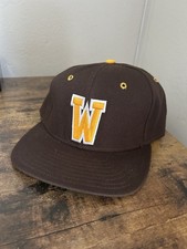 Vintage Western Michigan Broncos Hat – DeLong – Brown & Gold Block W – New USA