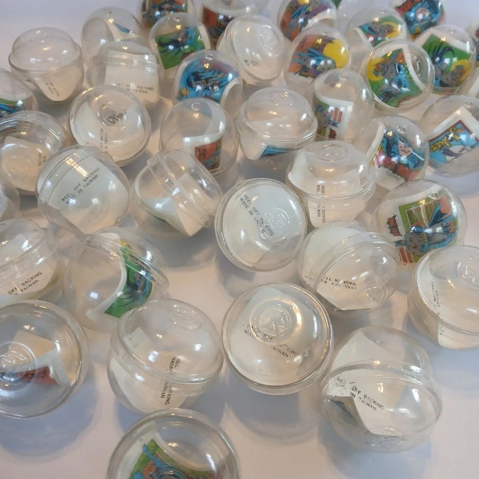 批量 47 件 蝙蝠侠和小丑 Puffy 贴纸 泡泡糖机 塑料蛋奖 — 第 3/4 张图片