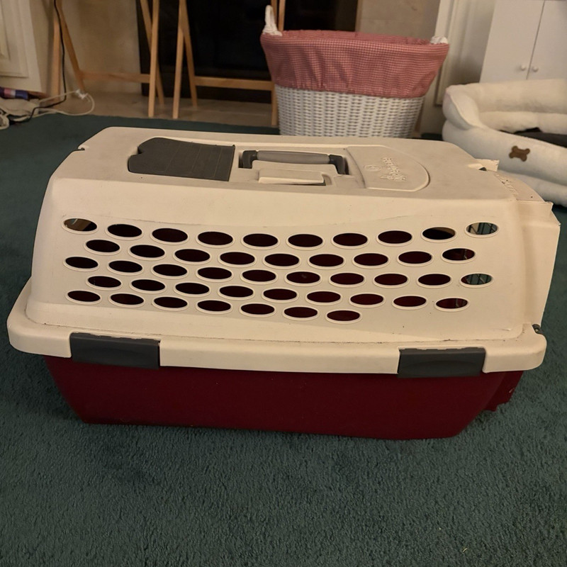 Petmate Kennel Cab Beige Plastic Pet Carrier Crate Hard-Sided Travel Kennel