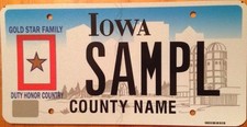 GOLD STAR Family license plate sample Medal decoration ribbon Navy Army Air