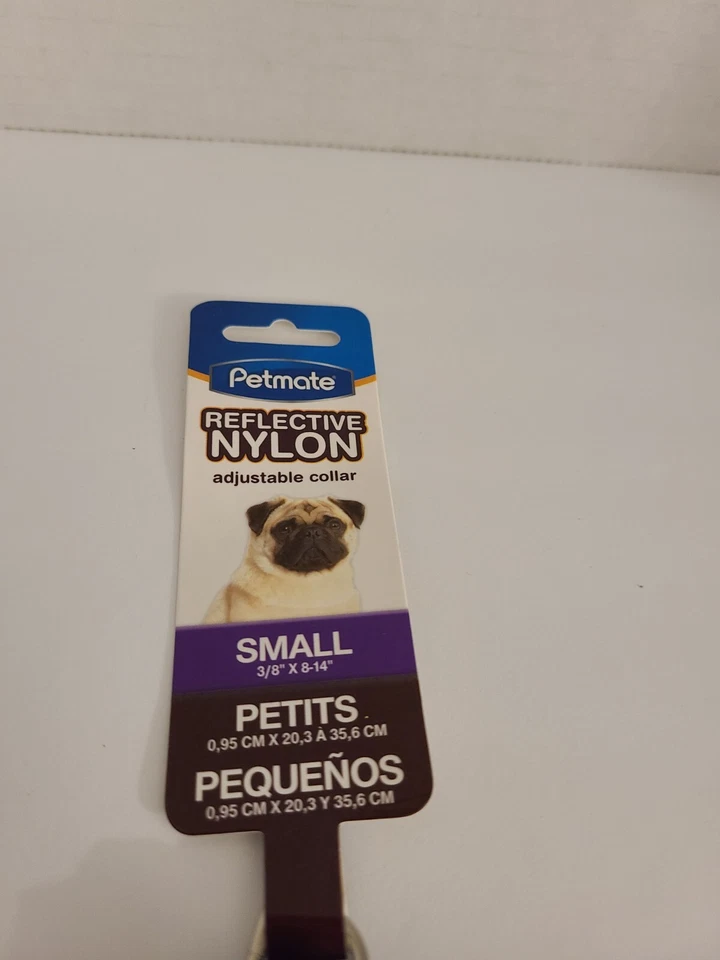 Petmate Reflective Nylon Adjustable Collar Small 3/8”x8/14” Royal Blue - Image 2 of 4