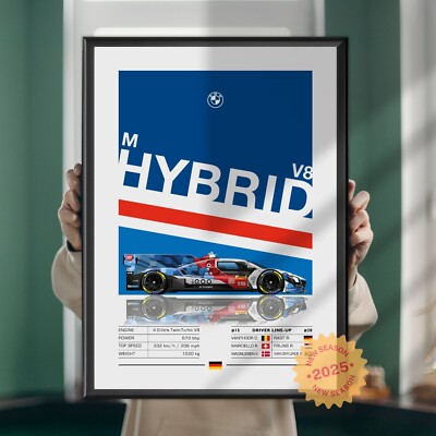 BMW M Hybrid V8, WEC, Hypercar, Langstreckenrennen, 24h von Le Mans, Poster, Druck