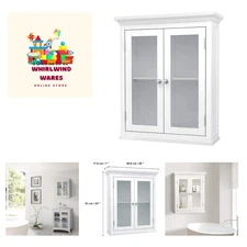 20 in. x 24 in. 2-Door Removable Wooden Wall Cabinet with Adjustable Shelf fo...