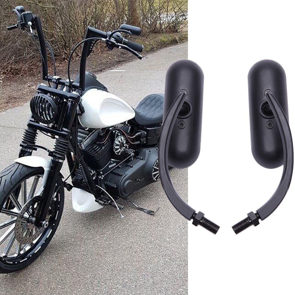 For Harley Davidson Iron 883 1200 Sportster Black Motorcycle Rear View Mirrors E - Foto 2