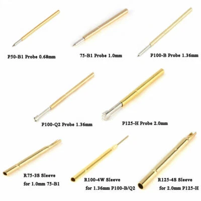 0.68/1/1.36/2mm Testing Probe Needle Pogo Pin Spring Electric Sleeve Receptacle - Imagen 1 de 3
