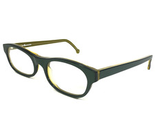 Vintage la Eyeworks Eyeglasses Frames REVA 713 Green Yellow Cat Eye 47-22-140
