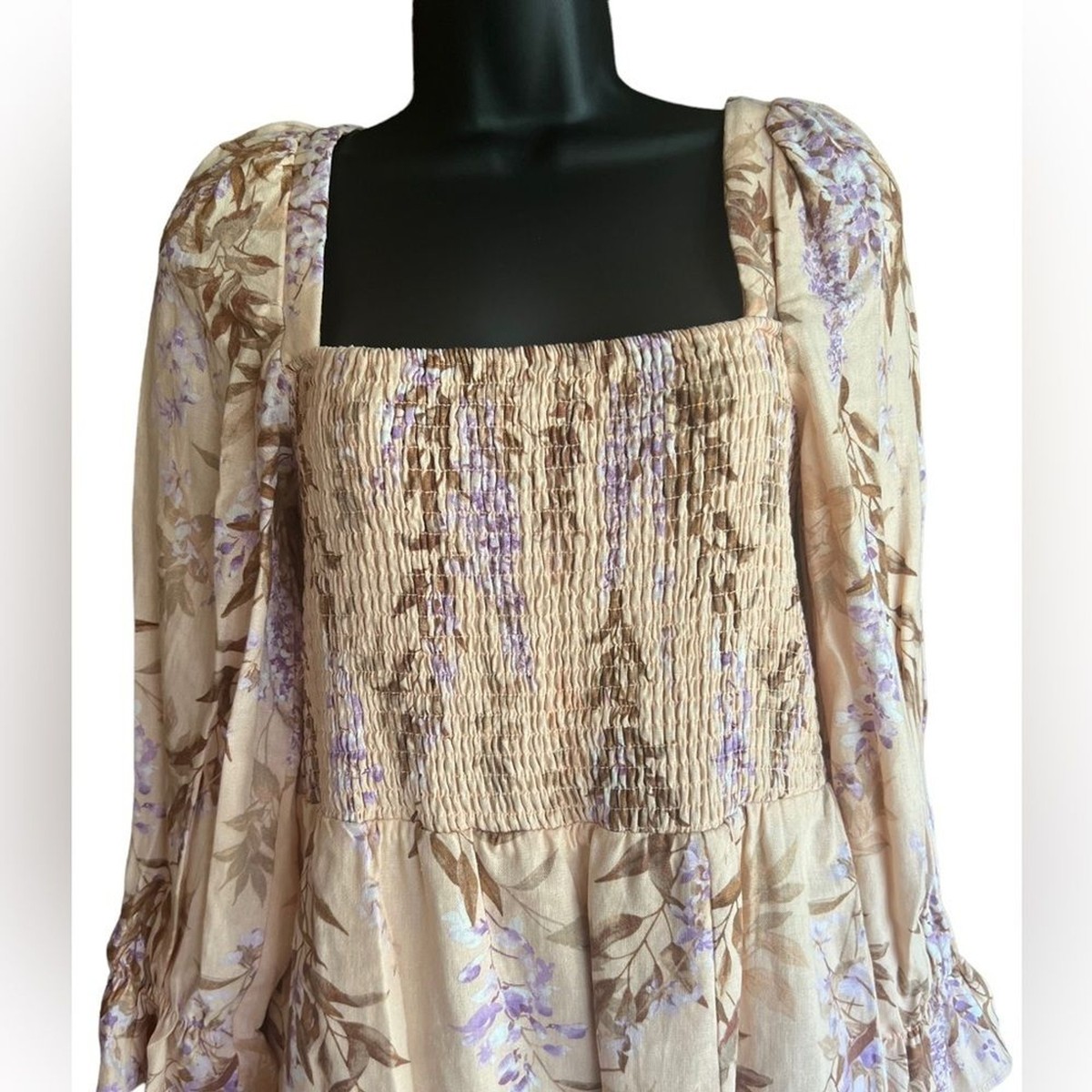 House of Harlow 1960 Floral Linen Dress Size Small | eBay