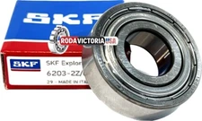 SKF 6203 ZZ C3 DEEP GROOVE BALL BEARING, METAL SHIELDED 17x40x12 mm 6203 2Z C3
