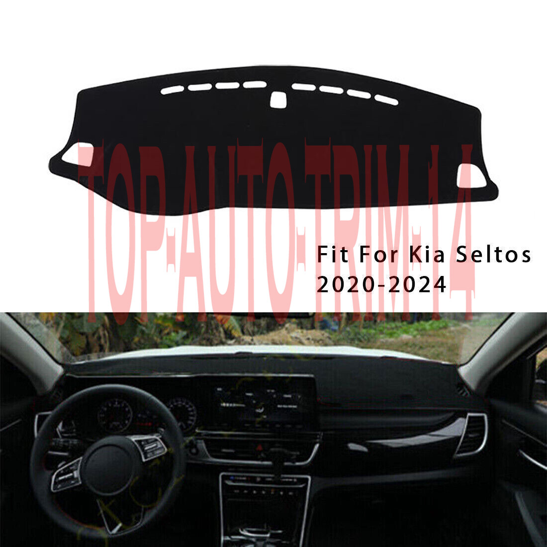 DashMat Cover Dashboard Nonslip Sun Protector Mat trim For Kia Seltos