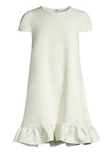 Toccin Dress Womens Size 8 Pale Green Mini Ruffle Hem Stretch Casual Cap Sleeve 