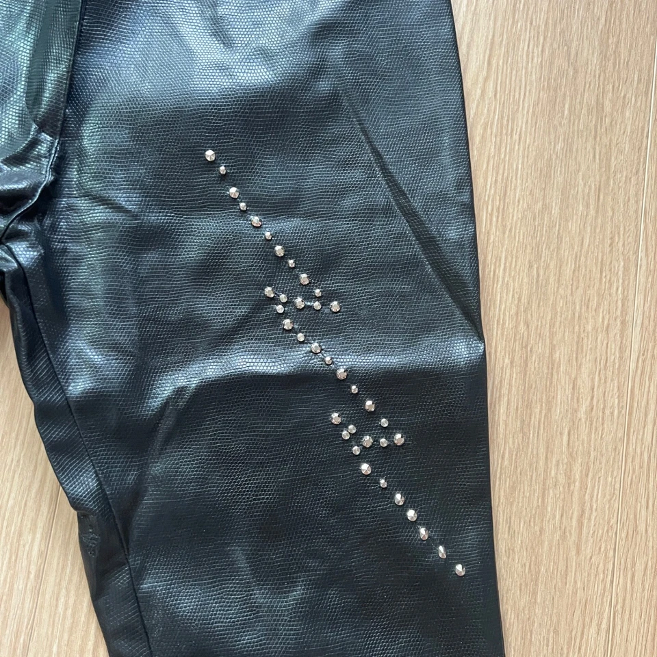 Vintage 1970's Men's Punk Studded Leather Pants- Size 30x30 - Image 4 of 4