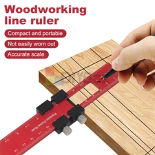 Woodworking Marking Ruler Metal Marking Scriber Ruler Gauge Line Drawing Tool