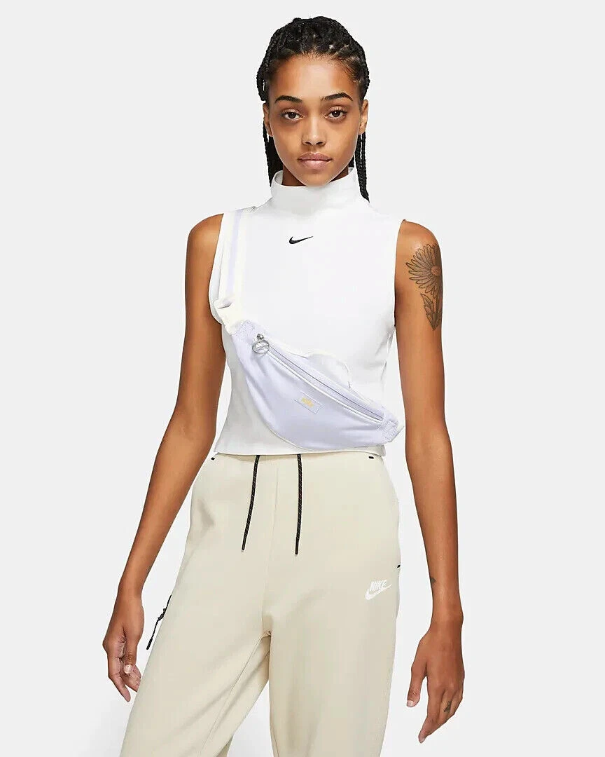 Borsa laterale Nike Heritage Waistpack Fanny Pack viola ossigeno bianca DR6266 536 nuova
