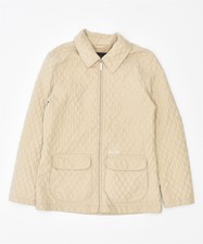 Paul & Shark Womens Oversized Quilted Jacket Uk 10 Small Beige Polyester Hd07