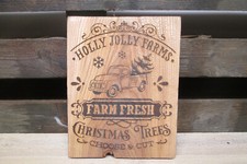 Farm Fresh Christmas trees Rustic farmhouse Wood Sign home Decor USA MADE !!