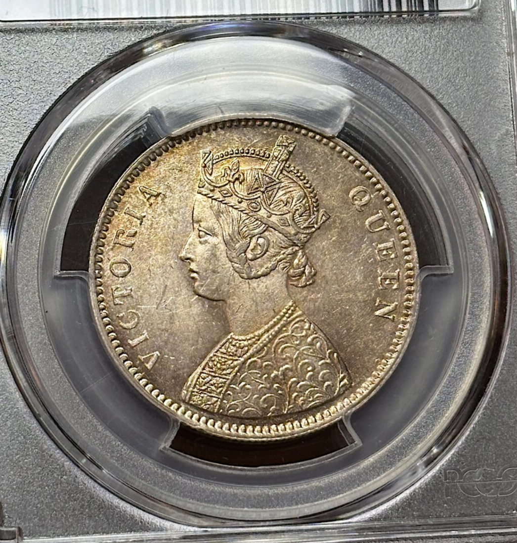 1862 British India - AR Rupee, KM-473.1, PCGS MS 63. | eBay