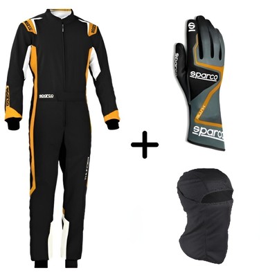 Go Karting Sparco Race suit with Balaclava & gloves digital printed