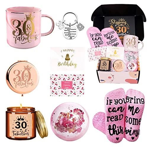 Tecanne 30th Birthday Gifts for Women Happy Birthday Gift Baskets