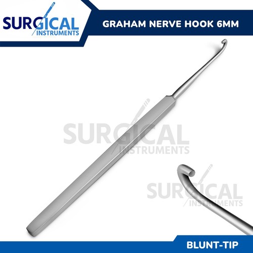 Graham Nerve Hook Blunt 6mm Deep Stainless Steel 6.5