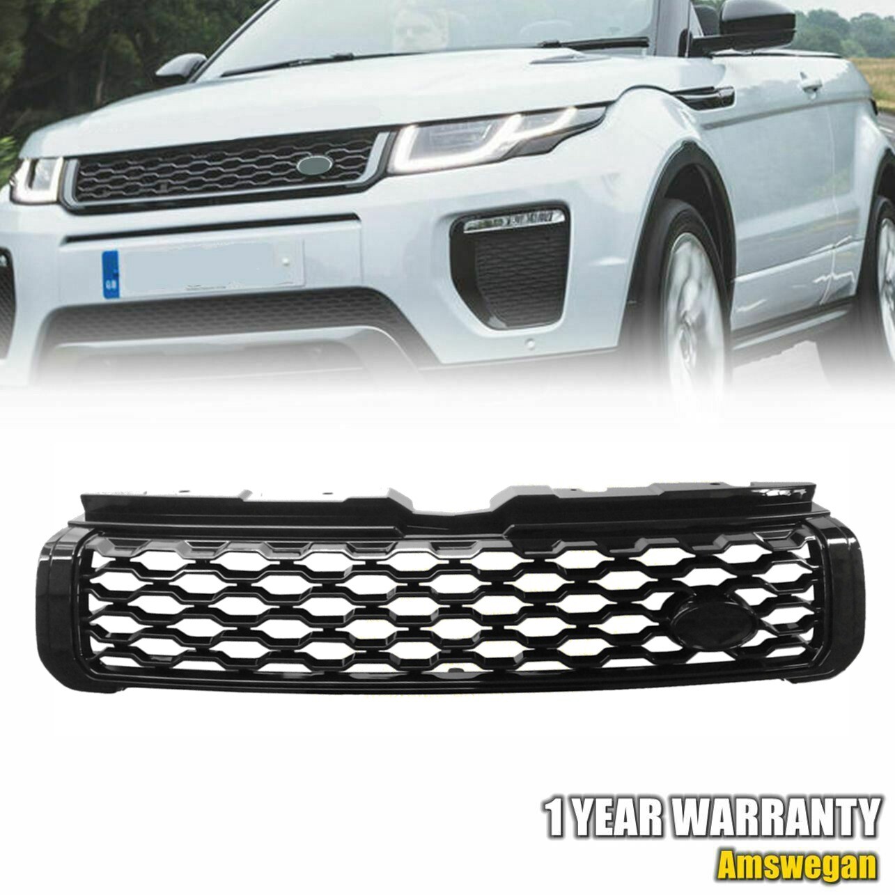 Gloss Black Front Grille Grill For Range Rover Evoque 2012