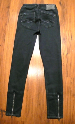 SILVER Jeans TUESDAY Denimotion Ankle Zip Mid Skinny Jeans Sz 24 x 27 MINT