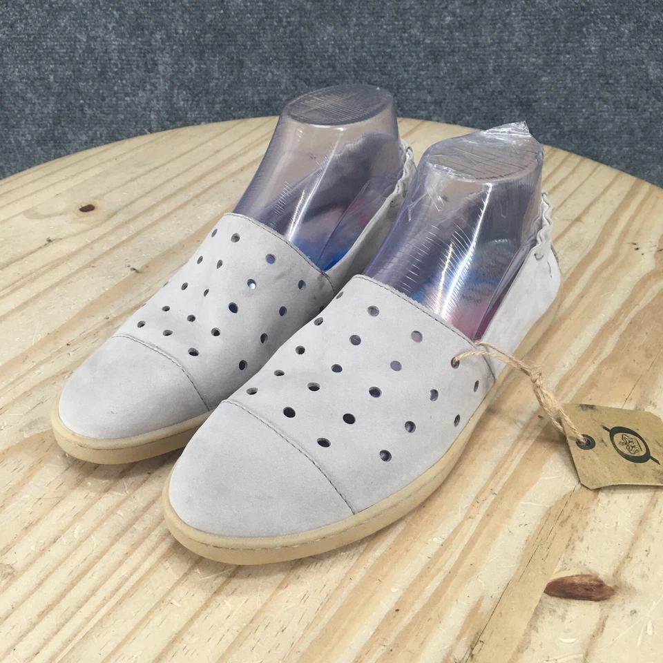 Born Shoes Mujer 8 M Kristin Mocasines Sin Cordones Gris Cuero Comodidad Bajo F39228 Foto 3 de 4