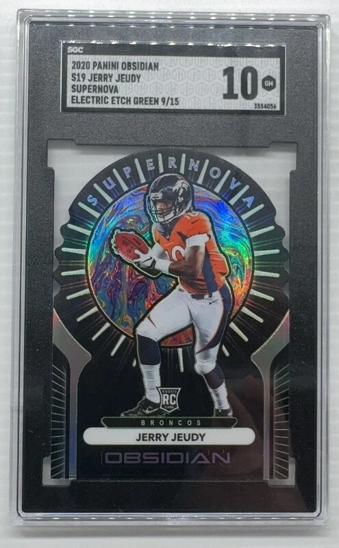 Jerry Jeudy Panini Obsidian Supernova #S19 Electric Etch-Green