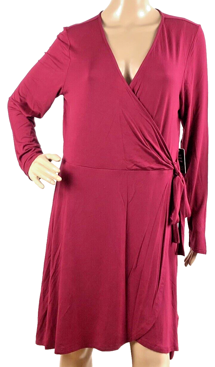 dark pink long sleeve dress Long Sleeve Prom Dresses Deep V Neck A Line Pink Prom Dress PSK346 US6 / Custom Color