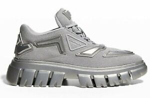 Prada Monolith Evolution Thunder Lug Sole Silver Platform Flat Low