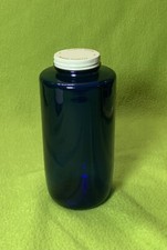 Vintage Cobalt Blue Glass Bottle Jar with screw on lid