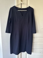 Dress Navy Blue Petite 8 Talbots NWOT